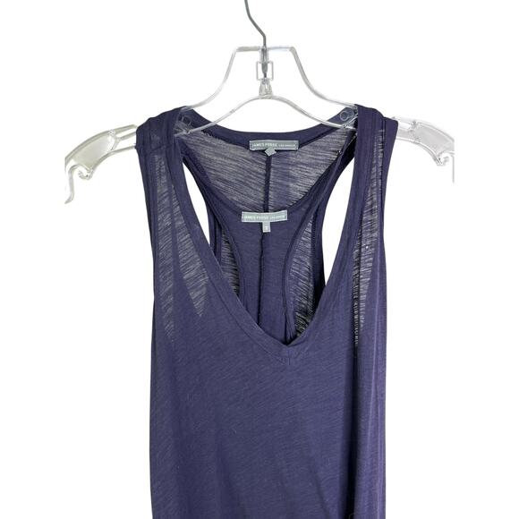 James Perse Dress Womens 2 Gray Long Tank Dress Lined Layer V-Neck Minimalist - Picture 3 of 10